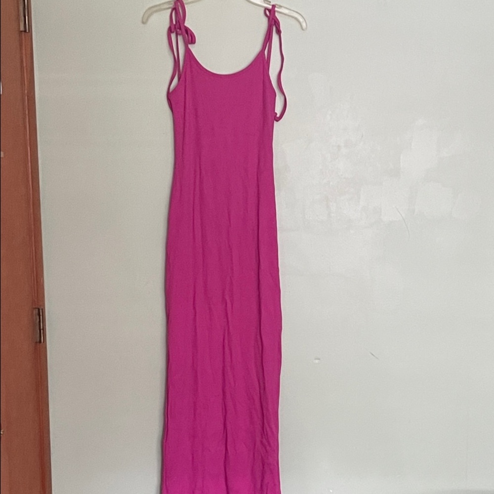Fashion Nova Vibrant Pink Maxi Dress